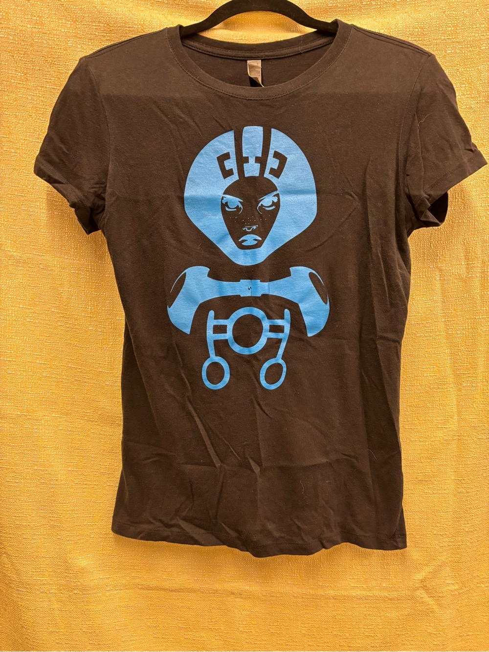 RG Next Level Apparel Black Short Sleeve Tee with Light Blue Graphic
